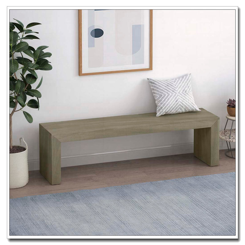 Banc en bois d'acacia, Chêne gris