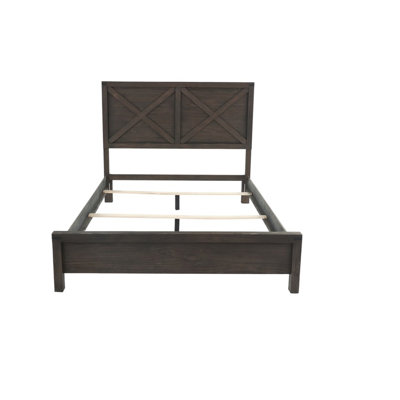 Grand lit rustique contemporain avec tête de lit attrayante