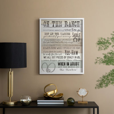 On This Ranch Framed Print - Solid Wood