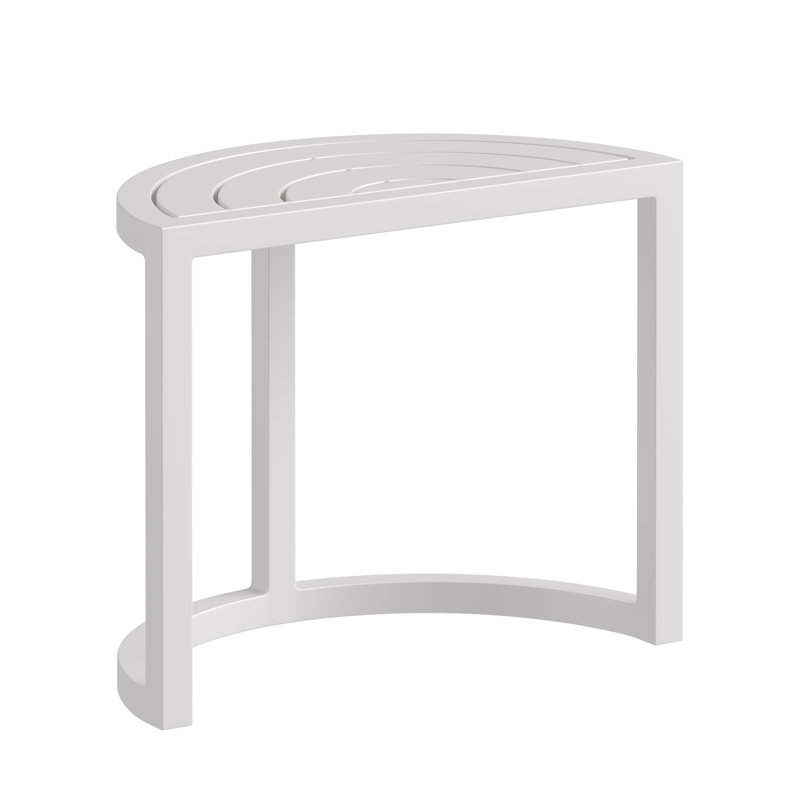 Crescent End Table, Alabaster