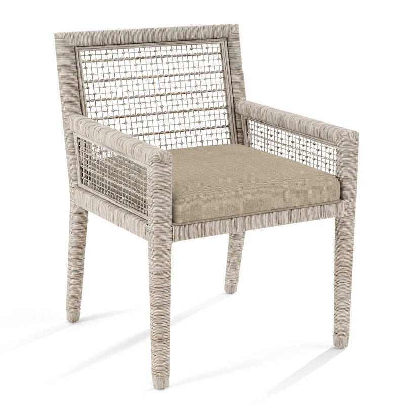 Pine Isle Arm Chair, Oatmeal Crypton Performance; 0822-74, Antique Black