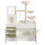 50.6" Cat Tree with Litter Box Enclosure and Storage