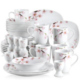 40 Piece Porcelain China Dinnerware Set - Service for 8