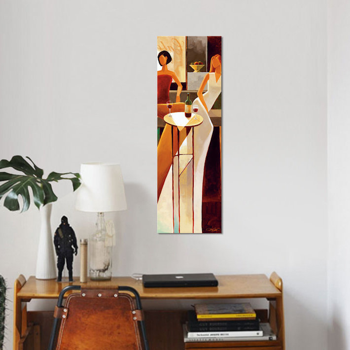 " Les Sirens " by Keith Mallett, 36" H x 12" W x 1.5" D, Wrapped Canvas