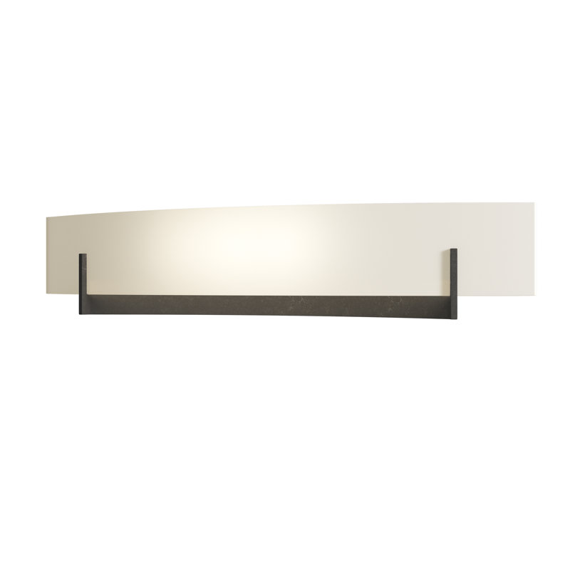 Axis 2 - Light Flush Mounted Scone, Dark Smoke, Opal,  5.6" H x 28" W x 4.8" D