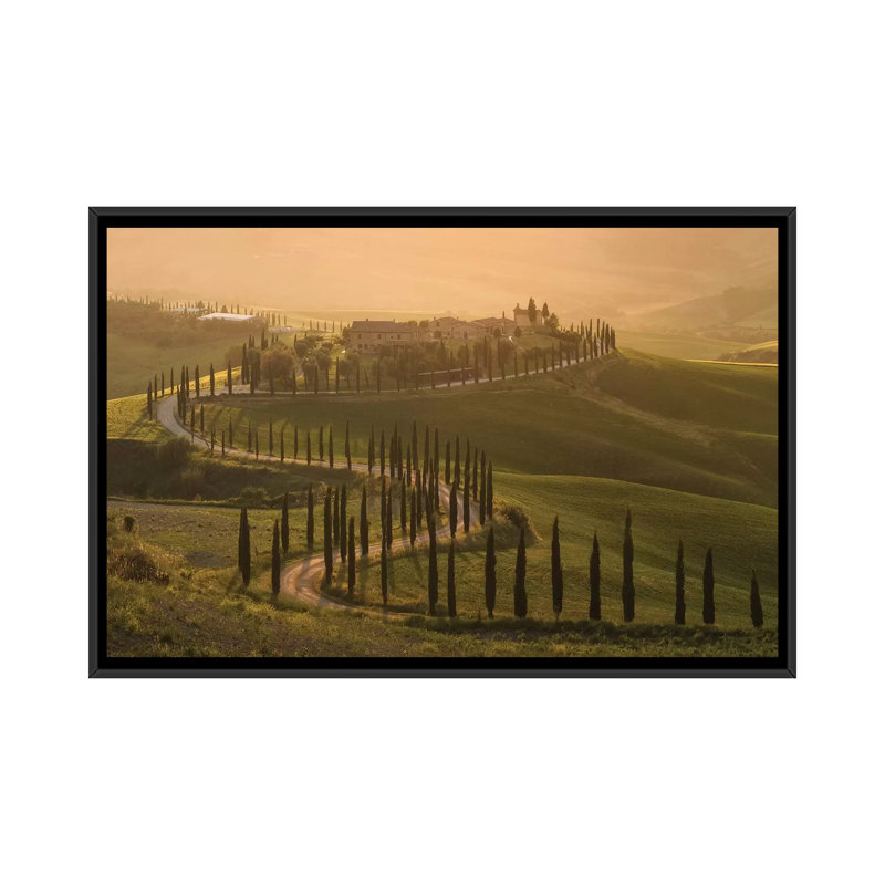 «Spring in Tuscany VIII», reproduction de photo sur toile, H 18 po x l 26 po x P 1,5 po, Toile avec cadre flottant noir
