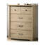 Commode 4 tiroirs avec poignées noires Elara-261402680
