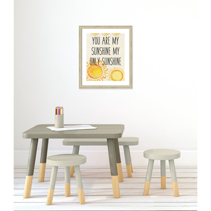 Adhésif décoratif soleil A, H 24,5 po x l 20,5 po x P 0,6 po, Cadre plat beige