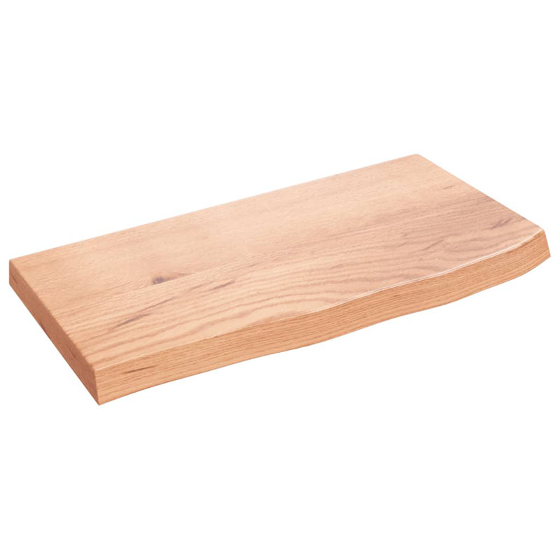 Bois massif traité avec meuble-lavabo vidaXL, Brun clair