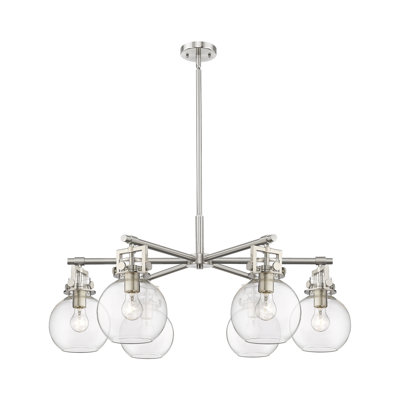 Newton Sphere 6 Light Stem Hung Chandelier