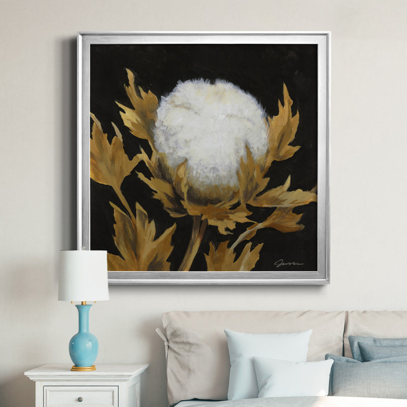Cotton Balls I - Cadre photo, reproduction d'art sur toile, H 34,5 po x l 34,5 po x P 1,5 po, Cadre noir