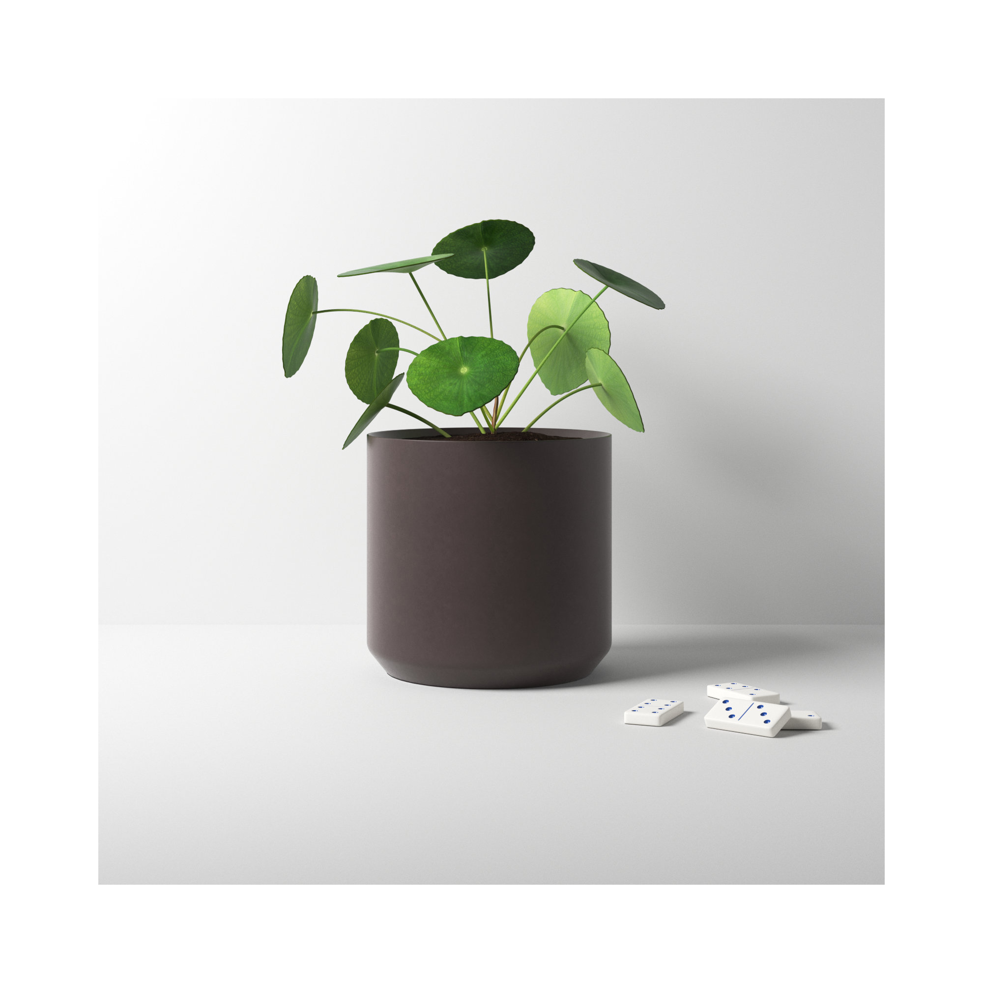 Parsons Handmade Ceramic Pot Planter, Black, 2.75" H x 3.25" W x 3.25" D
