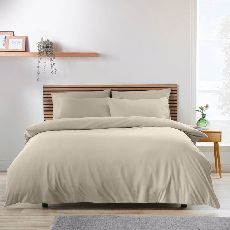 So Soft Easy Iron Duvet Cover Set, Double  , Beige