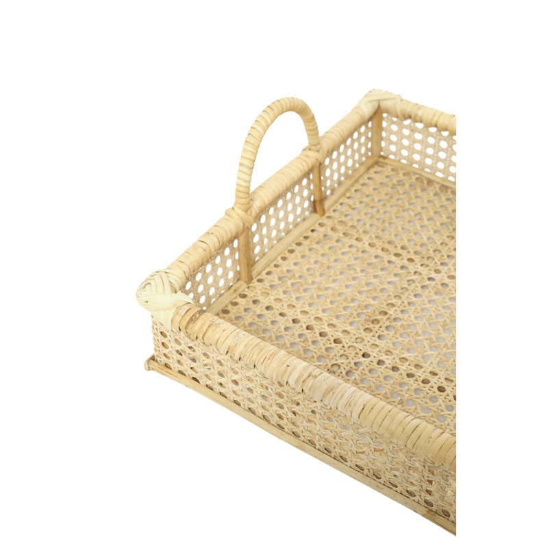 Arjav Wicker Tray, 3" H x 10" W x 16" D