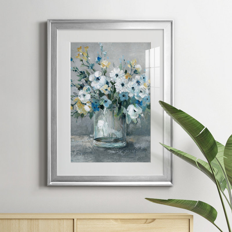 Sweetest Blossoms - peinture encadrée, H 22,5 po x l 30,5 po x P 1,5 po, Argent