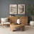 Tymeo Solid Mango Wood Sideboard with Antiqued Brass Hardware and Cable Management-106733991