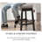  Counter Stool With Solid Wood Frame, Backless Bar Stool With Upholstered Seat (set Of 2)