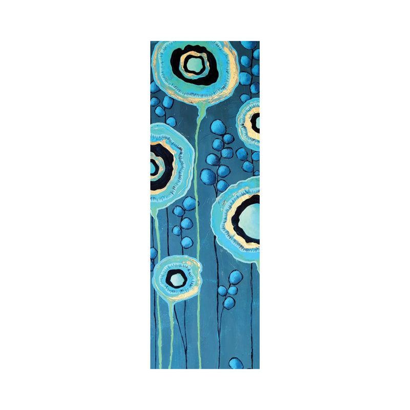 Geode Floral by Lisa Frances Judd - Wrapped Canvas Panoramic Painting, 30.48 cm H x 91.44 cm W x 3.175 cm D