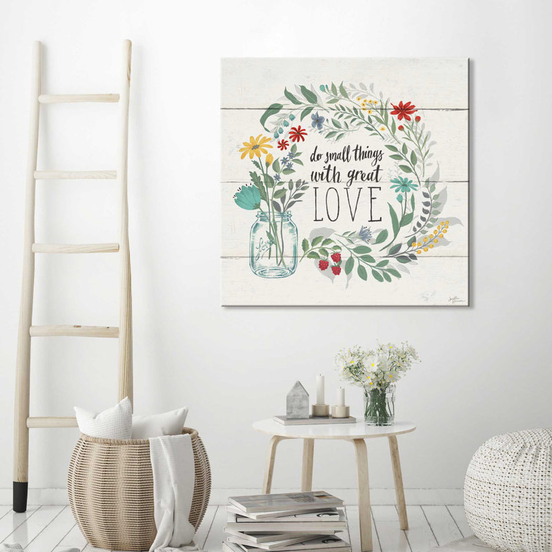 Floraison réflexions iv-impression d’art textuel, H 28 po x l 28 po x P 1,5 po, Toile tendue