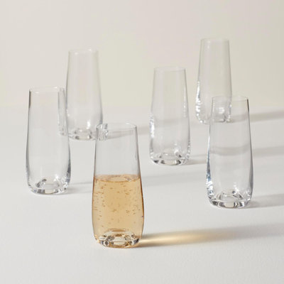 884907 Tuscany Classics Stemless Flute Set, Set Of 6, 9 Fl Oz, Stemless