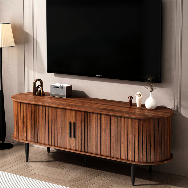 Meuble télé avec rangement et tablettes conçus, H 21,65 po x l 55 po x P 15,75 po
