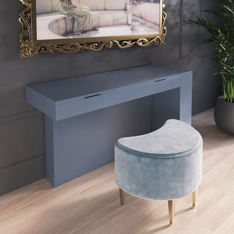 Ensemble de coiffeuse avec tabouret et miroir, Ultrabrillant