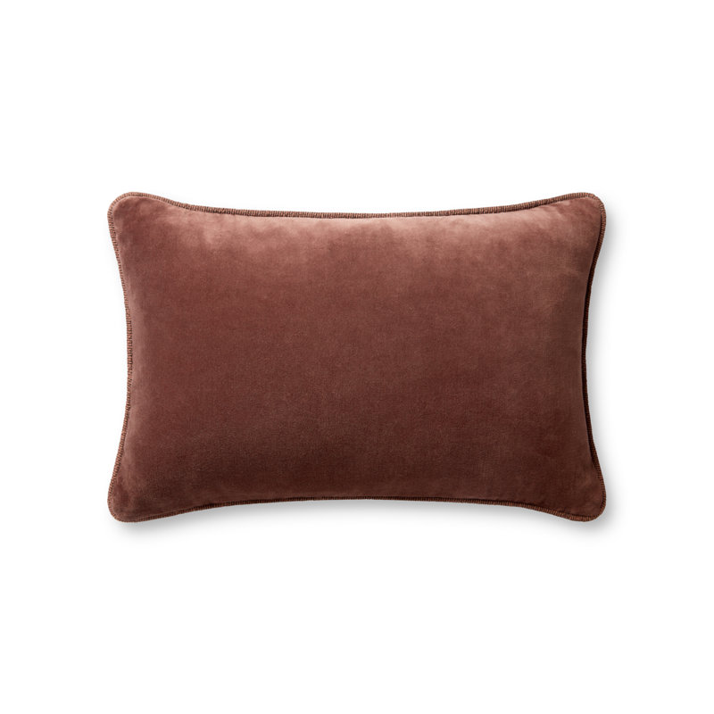Chris Loves Julia x Loloi Reversible Liza Pillow, 13"H x 21"W, Cinnamon
