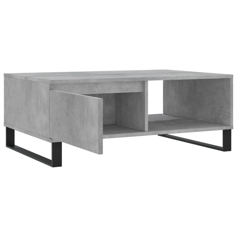 Azaryia Sled Coffee Table with Storage, Concrete Grey