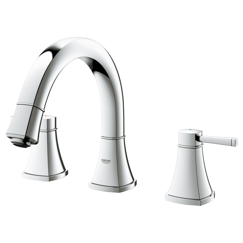 Geneva Deck Mounted Roman Tub Faucet, Chrome