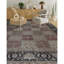 Tapis multicolore et noir noué à la main de haute qualité