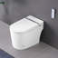 Combinaison de bidet de toilette intelligente avec couvercle / siège ouvert avec capteur de pied, affichage à DEL, buse autonettoyante, siège chauffant, veilleuse, commande à bouton, fermeture douce, chasse automatique, avec télécommande