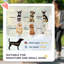 Dog Pram for Medium Small Breeds w Rubber Wheels Grey