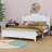 Platform Bed Frame,Retro Style Platform Bed With Wooden Slat Support-2067751991-2067751990