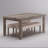 4-Person Dining Room Set, Mid-century Rectangular  Wood  Dining Table with 2 Upholstered Benches  for Apartment Kitchen