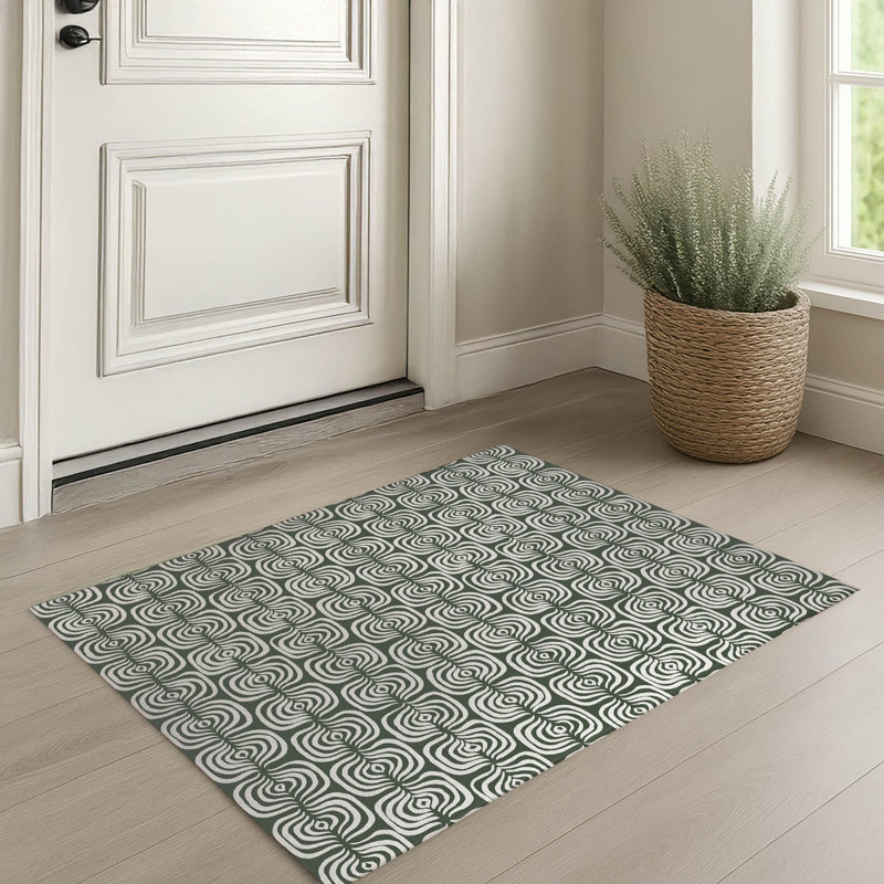 Paillasson d'intérieur The Way, L 36 po x L 60 po, Vert