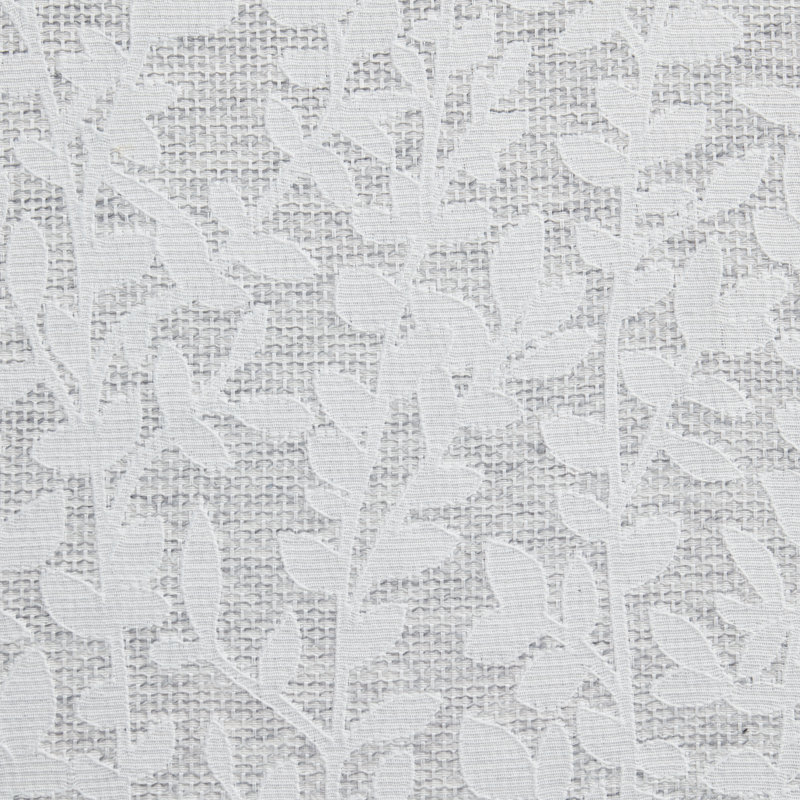 Leah Textured Leaf Grommet Curtain Panel, 54" W x 63" L, Gray