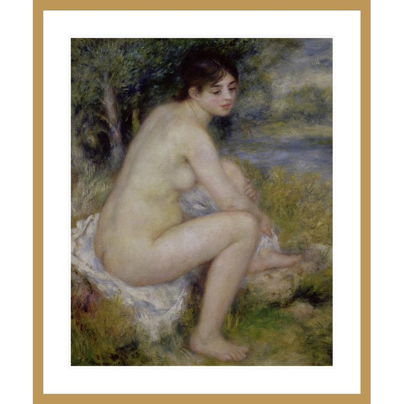 «Nu in a Landscape» par Pierre-Auguste Renoir, impression giclée sur cadre, H 40,06 po x l 33,5 po