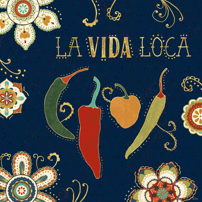 La Vida Loca X, H 12 po x l 12 po, Non, Toile tendue