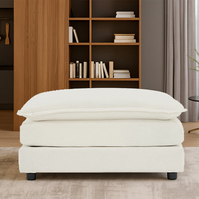 Upholstered Chenille Ottoman
