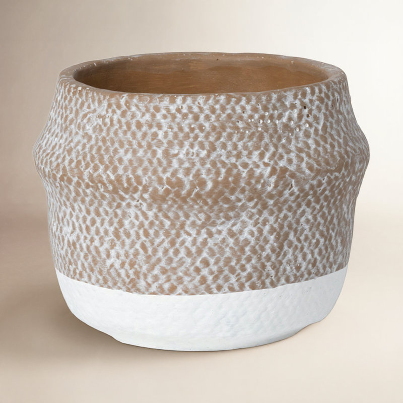 Rustic Modern Planter, 5.75" H x 7.25" W x 7.25" D
