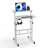 Oziel Mobile Computer Desk, Adjustable Height Laptop Standing Desk with Tilting Tabletop and Monitor Shelf-82396213