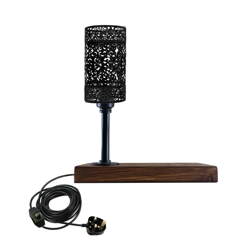 Eseli Wood Desk Lamp, Black