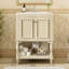 Meuble-lavabo 24 po avec rangement pratique et lavabo en céramique lisse-939958406