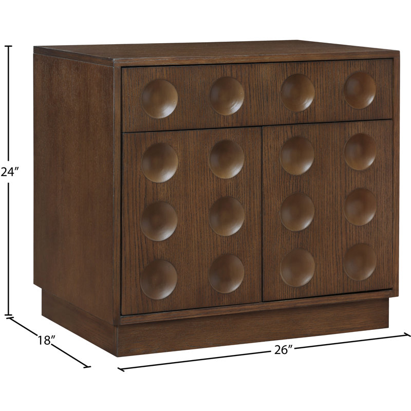 Table de chevet Simeon, Brun