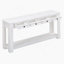 Console / canapé avec tiroirs de rangement et tablette inférieure pour le vestibule, le couloir et le salon (blanc antique)-1891319926