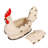 Decorative Stoneware Rooster Container with Lid and Distressed Finish