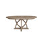 Table ronde extensible de 54 po avec 4 chaises et plateau en ciment 6 pièces