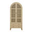 Vitrine de rangement arquée de 69,15 po avec une porte arquée élégante, 4 stratifiés intérieurs et un bac magnétique pour garde-manger polyvalent, 2 tablettes réglables fixes, ouverture à 180 degrés