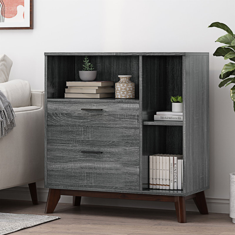 Buffet décoratif en bois, Gris