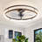 24'' Flush Mount Dimmable Ceiling Fan With LED Lights Bedroom Ceiling Fan-1203582301